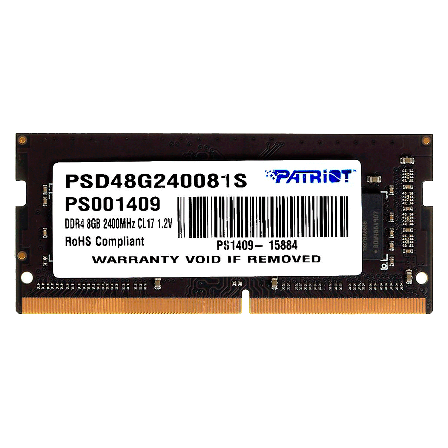 MEMORIA LAPTOP 8GB DDR4 2400MHZ PATRIOT PSD48G240081S SL – Ninja Hardware