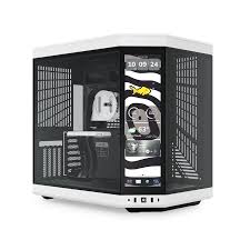 CASE HYTE Y70 TOUCH INFINITE TORRE MEDIA VIDRIO TEMPLADO CON PANTALLA TÁCTIL DE 14.5" GEN 2 CS-HYTE-Y70TI-WB BLANCO/NEGRO