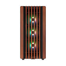 CASE SHARKOON REBEL C70G RGB MEDIA TORRE ATX FRENTE DE MADERA PANEL LATERAL DE VIDRIO TEMPLADO 4 VENTILADORES RGB PWM NEGRO 4044951040193