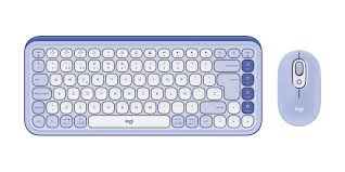 TECLADO Y MOUSE LOGITECH POP ICON COMBO INALÁMBRICO BLUETOOTH ESPAÑOL 920-013054 LILA