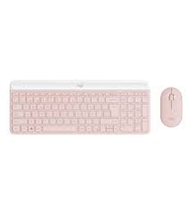 TECLADO Y MOUSE LOGITECH MK470 SLIM COMBO MEMBRANA INALÁMBRICO 2.4 GHZ ESPAÑOL 920-011312 ROSADO