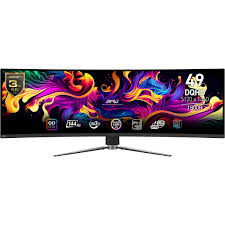 MONITOR 49" MSI MPG 491CQP QD-OLED 5120 X 1440 144HZ 0.03MS CERTIFICACION VESA CLEARMR 8000 DISPLAY HDR NEGRO 9S6-3FA84T-002