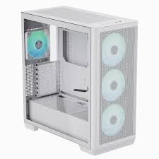CASE RGB APNX C1-R-WT-V1 MID TOWER VENTILADORES 3 DE 140MM Y 1 DE 120MM CON MALLA FRONTAL Y LATERAL APCM-CR01243.21 BLANCO-NEGRO