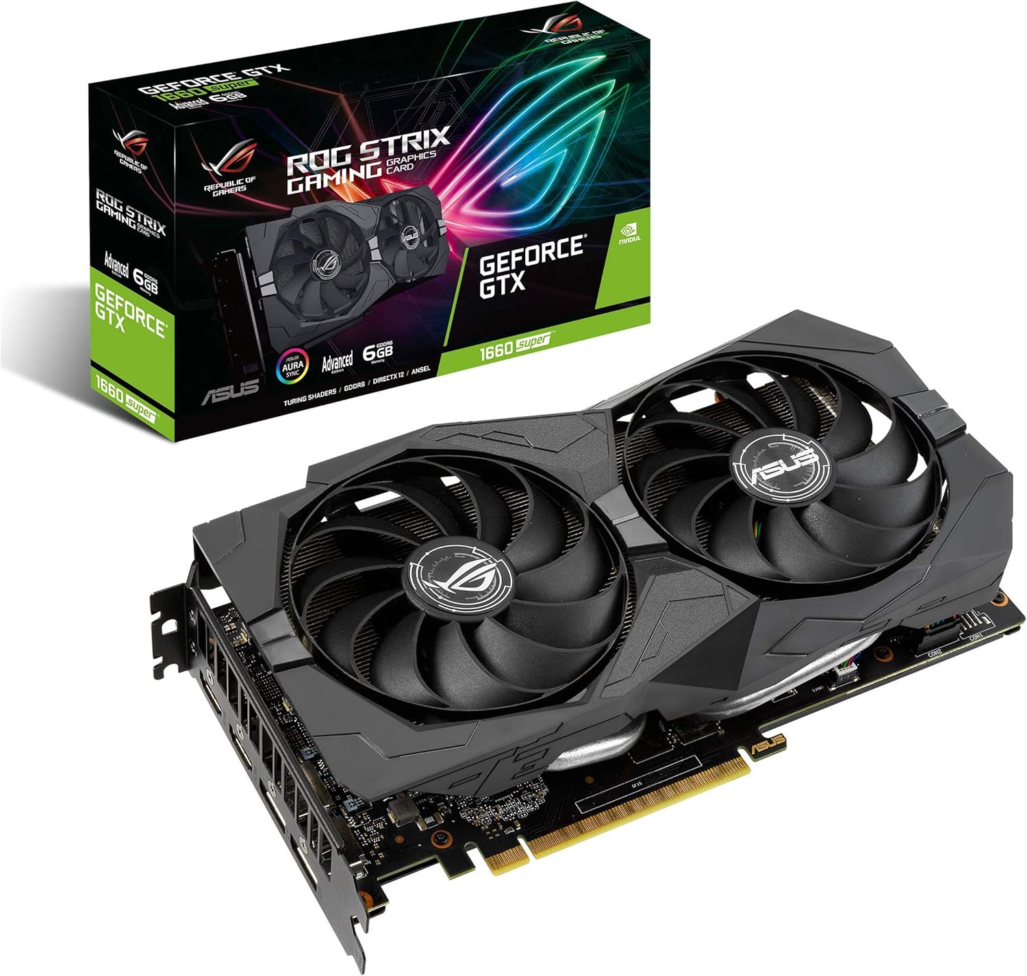 Asus Gtx 1660 Super Puertos ASUS ROG Strix GTX 1660 Super 6GB Gaming Graphics OPEN BOX